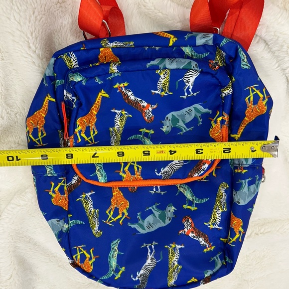 ⬇️PRICE⬇️ CAT & JACK • Blue & Orange Animal Print Back Pack • Small ( Kids) - Picture 7 of 9